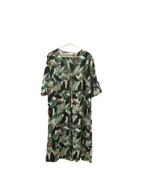 Rachel Zoe swim suit cover up, duster,kimono ,short sleeves, one size, tropical